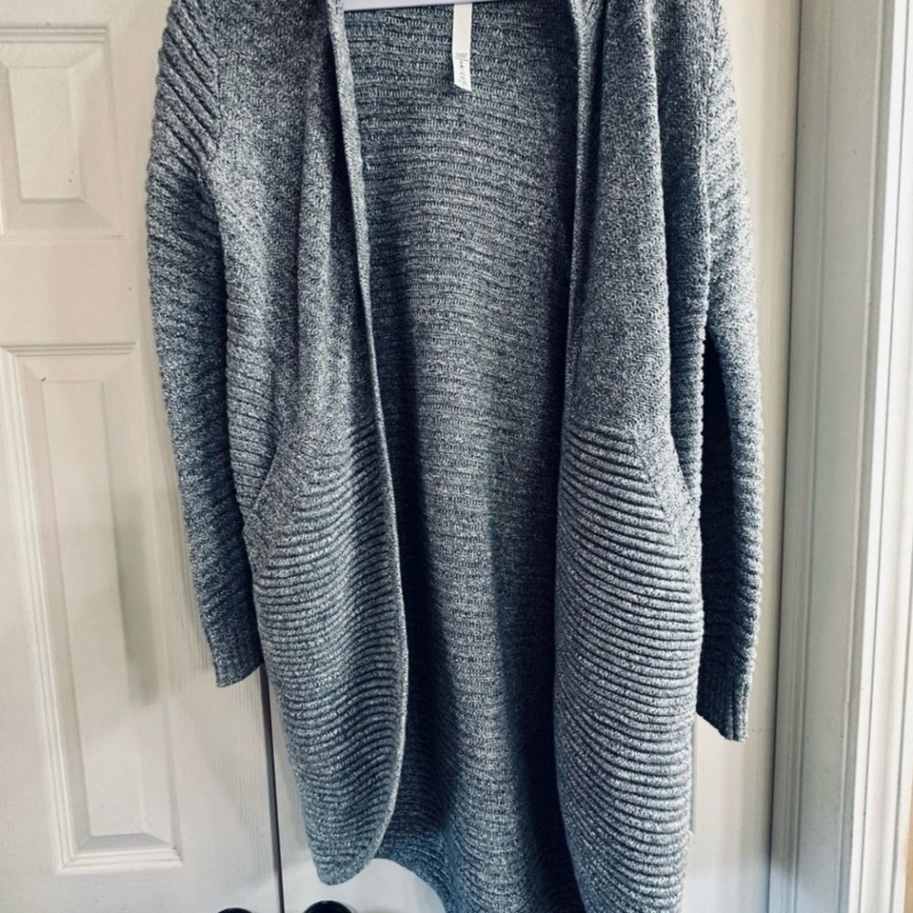 Lululemon As Promised Cardigan Heathered Speckled Black Style W3CQ7S Siz…